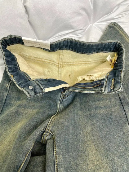 Cozy Fleece Line High Waist  Autumn Warm Comfortable Denim Jeans