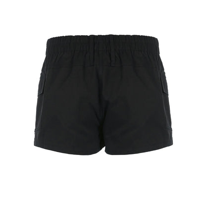 Fashion Cargo Solid Color Low Rise Shorts