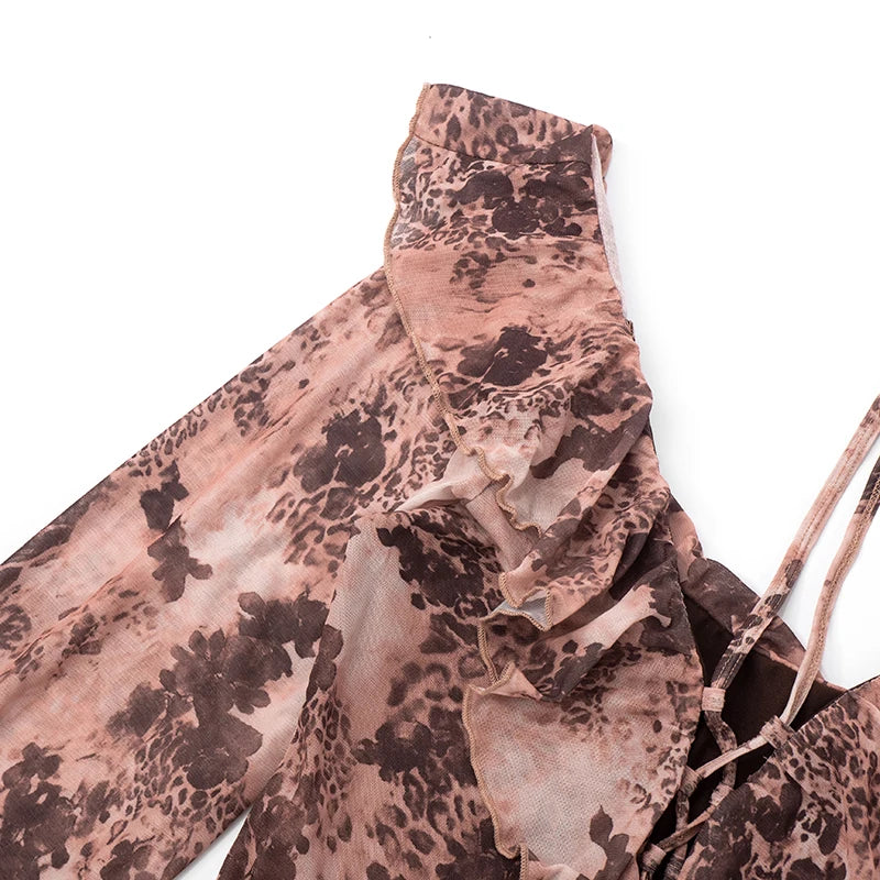 Rachel Collar Flared Long Sleeve Dress