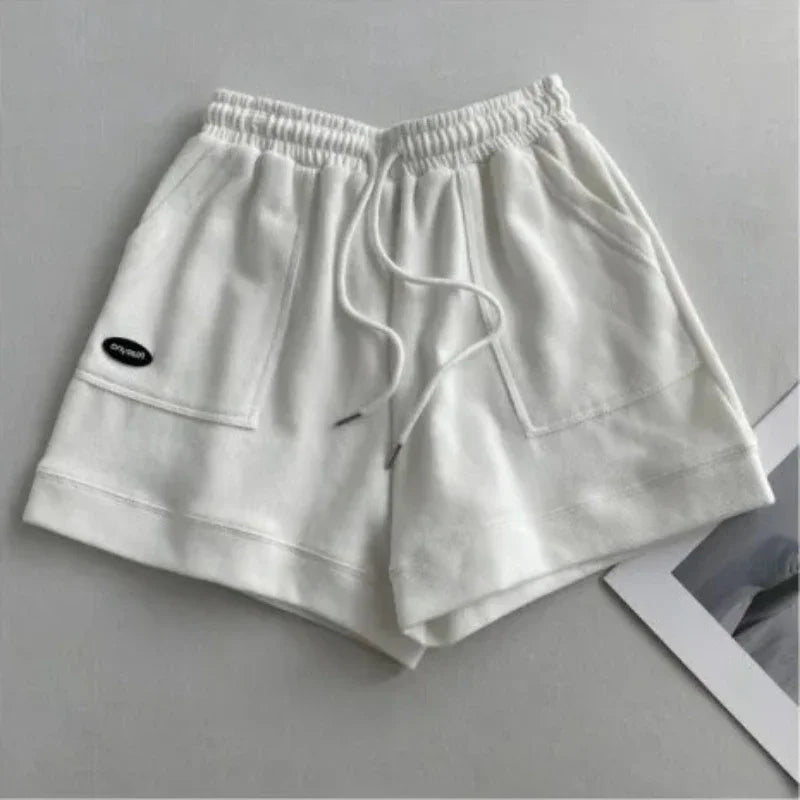 Comfortable Loose Wide-legged Drawstring Home Versatile Shorts