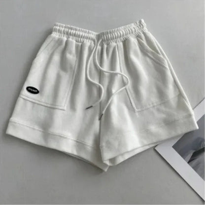 Comfortable Loose Wide-legged Drawstring Home Versatile Shorts
