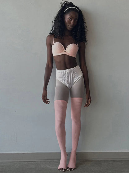 Open High Elasticity Streetwear Clubwear Leg Sleeve