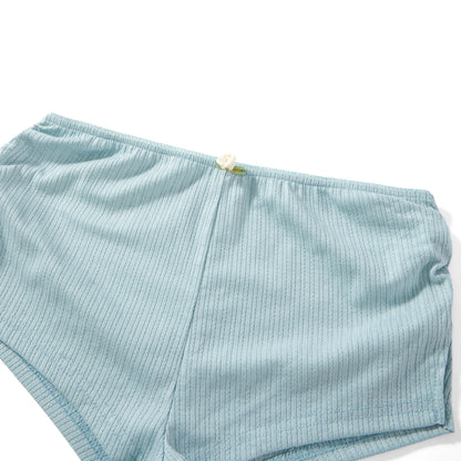 Side Split Comfy Elastic Waist Pajama Shorts