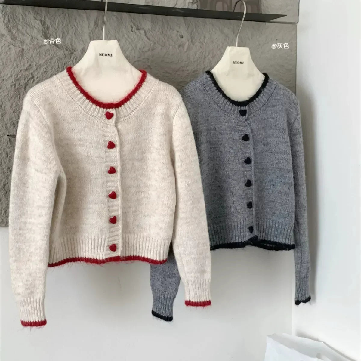 Heart Button Knit Cardigan