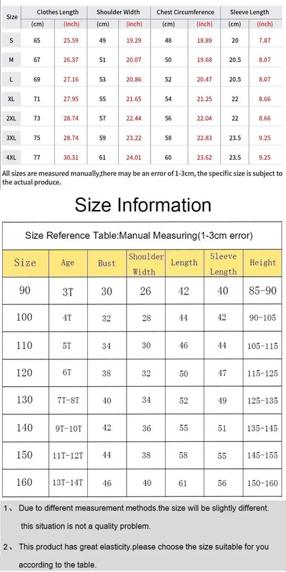 Demon Slayer Anime Classic Characters Sports Casual Short-Sleeved Graphic Tee