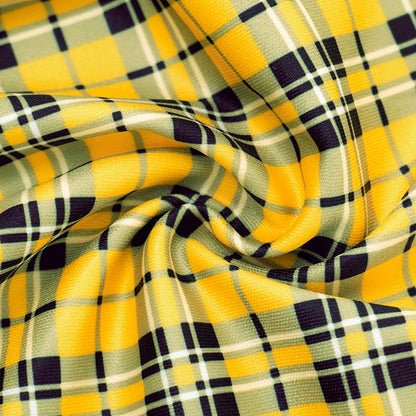 Plaid Print Casual Flared Pants