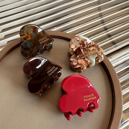 Small Hair Claw Cute Heart Shaped Accessory Clip