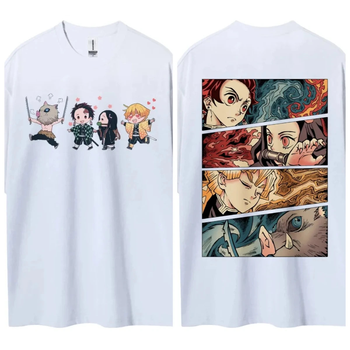 Demon Slayer Anime Classic Characters Sports Casual Short-Sleeved Graphic Tee