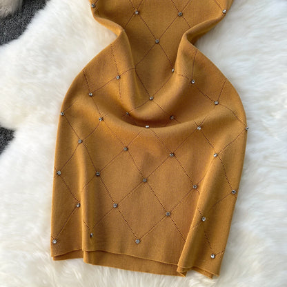 Beading Camisole Sleeveless Tank Top Dress