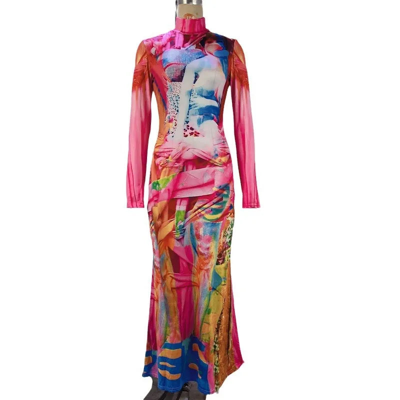 Work Of Art Bodycon Long Dress