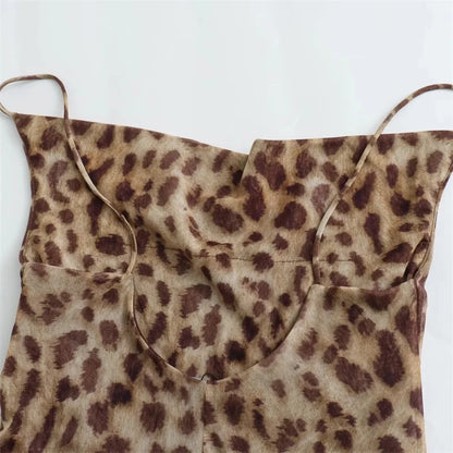 Leopard Print Slip Dress