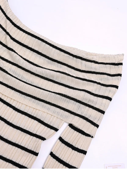 Gianna Party Off Shoulder Slim Fit Knit Maxi Dress