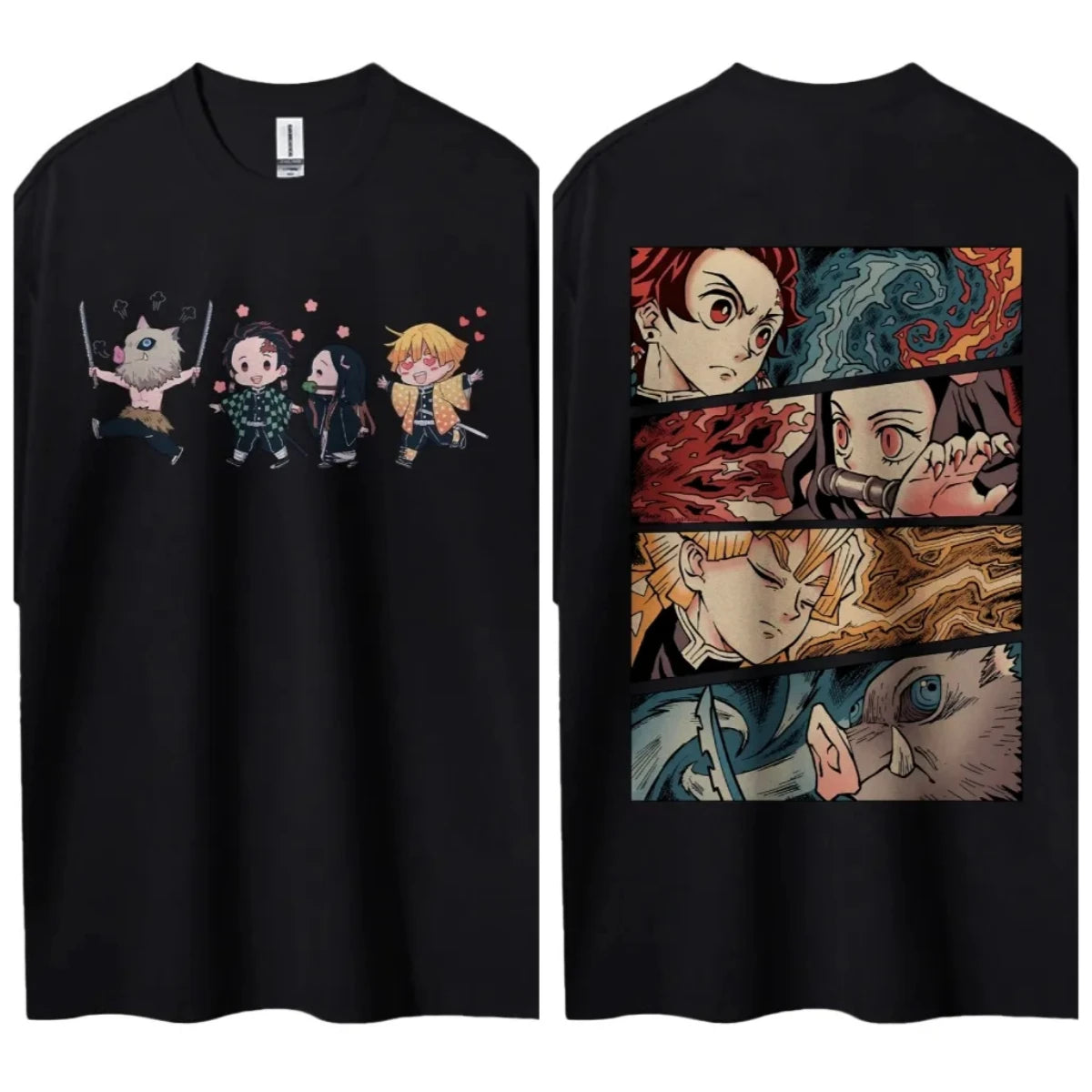 Demon Slayer Anime Classic Characters Sports Casual Short-Sleeved Graphic Tee