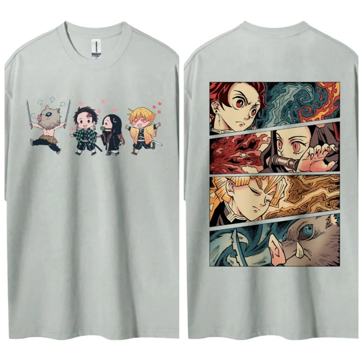 Demon Slayer Anime Classic Characters Sports Casual Short-Sleeved Graphic Tee