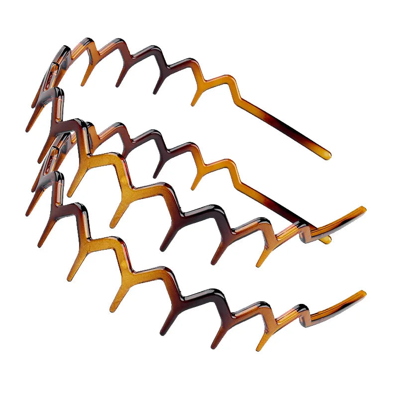 2pcs/set Teeth Non-slip Hair Comb Plastic Headband Hair Ornament Accessories