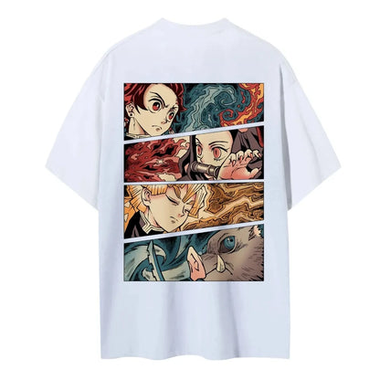 Demon Slayer Anime Classic Characters Sports Casual Short-Sleeved Graphic Tee