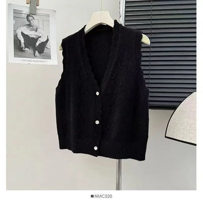 Elegant Fashion All-Match V-Neck Sleeveless Vest