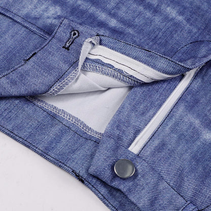 Floral Print High Waist Flared Jeans