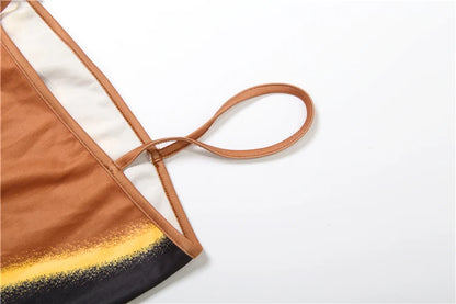 My Honey Tulip Print Mini Dress