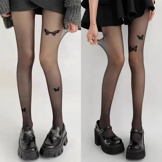 Tattooed Butterfly Tights