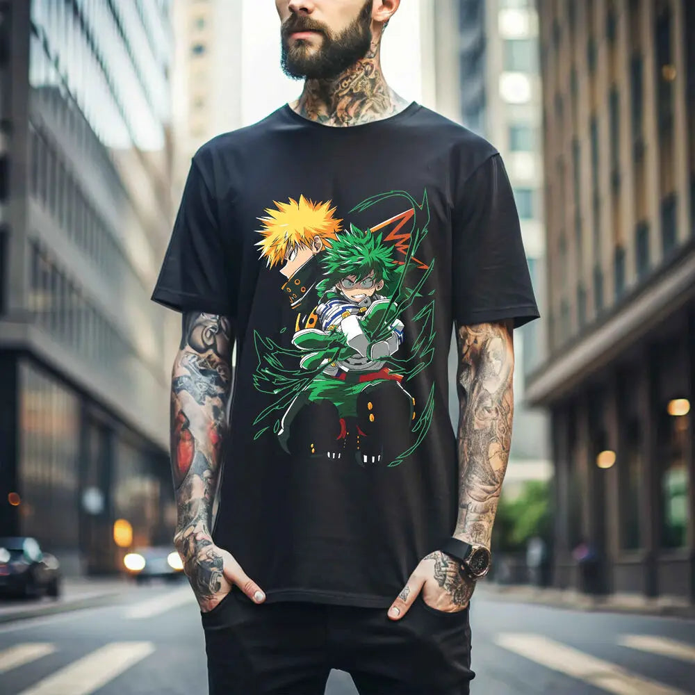Izuku Midoriya Katsuki Bakugo One For All Boku No Hero Academia Graphic Tee