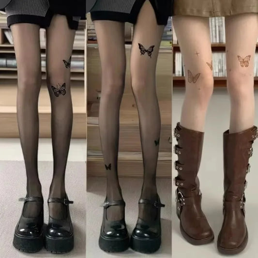 Tattooed Butterfly Tights