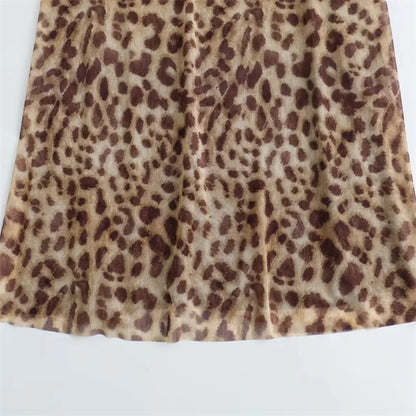 Leopard Print Slip Dress