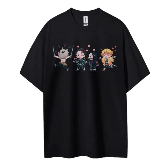 Demon Slayer Anime Classic Characters Sports Casual Short-Sleeved Graphic Tee