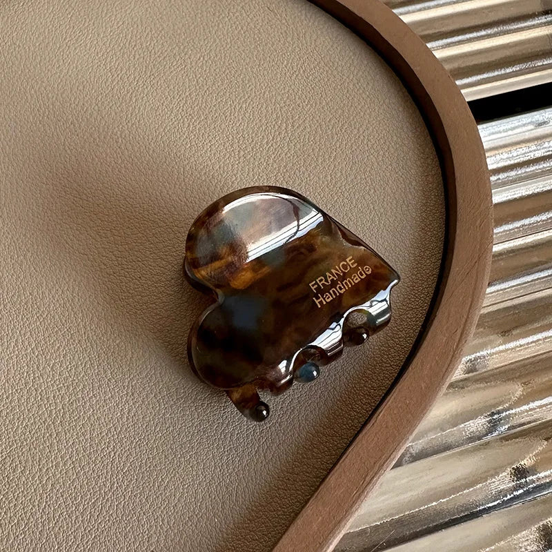 Small Hair Claw Cute Heart Shaped Accessory Clip