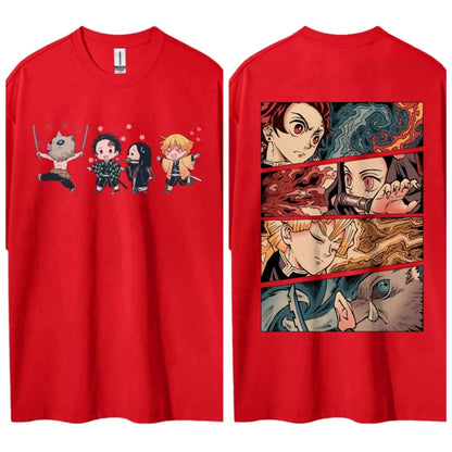 Demon Slayer Anime Classic Characters Sports Casual Short-Sleeved Graphic Tee