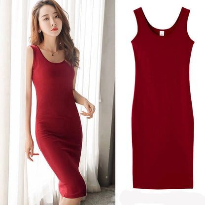 Tank Top Basic Long Slip Dress