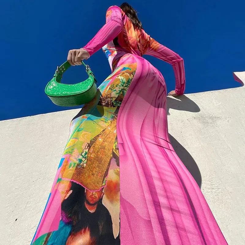 Work Of Art Bodycon Long Dress