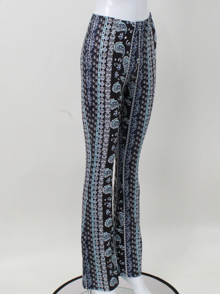 Paisley Mid Waist Pants