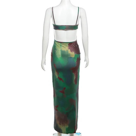 Christie Tie Dye Print Maxi Dress