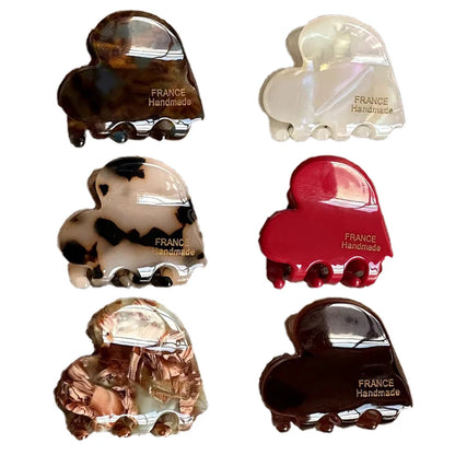 Small Hair Claw Cute Heart Shaped Accessory Clip